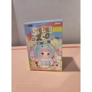 Strawberry Oopsie Black-  Nommi Sitting Zoo Series  Plush Blind Box Cat